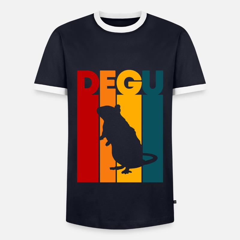 Degu Gift - Men's Ringer Shirt - navy/white 