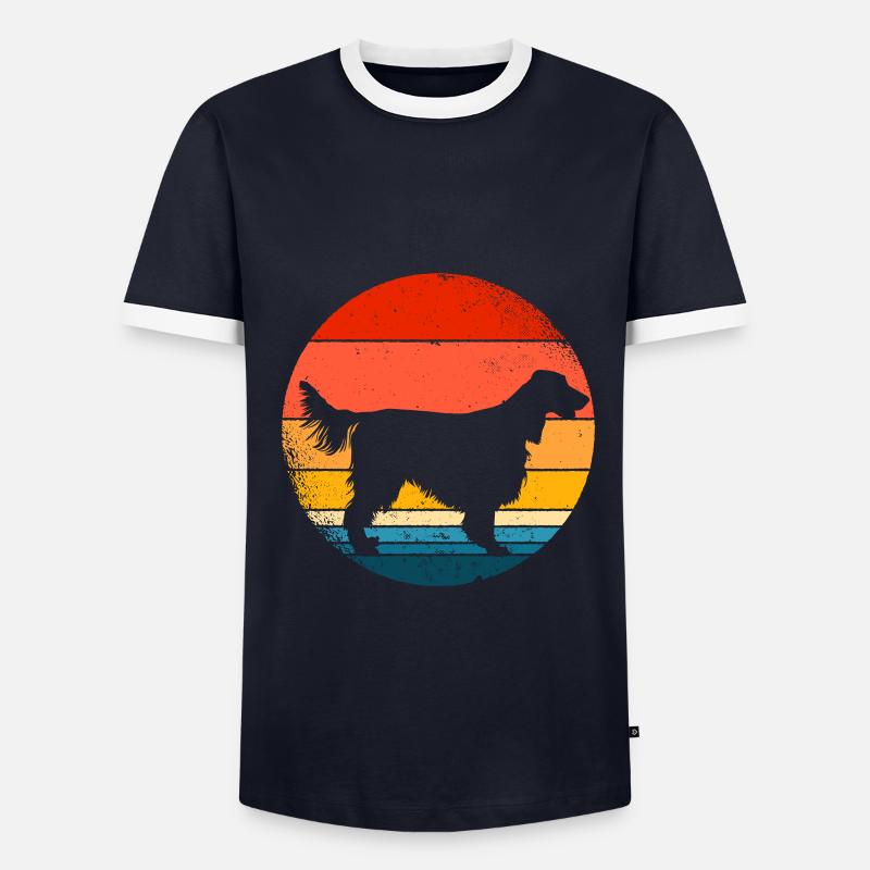Irish Setter - Männer Kontrast-T-Shirt - Navy/Weiß 