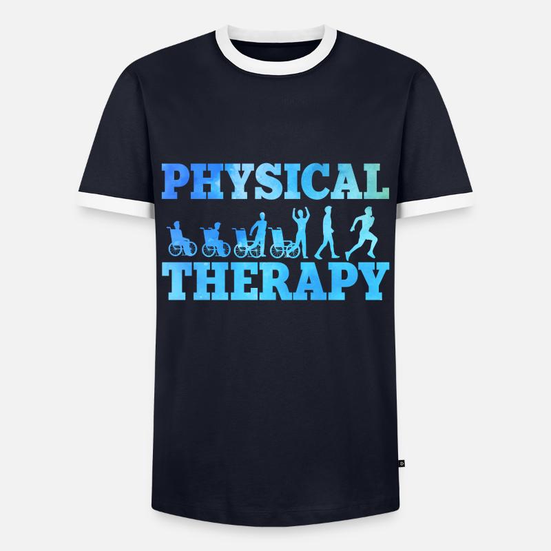 physiotherapy - Men's Ringer Shirt - navy/white 
