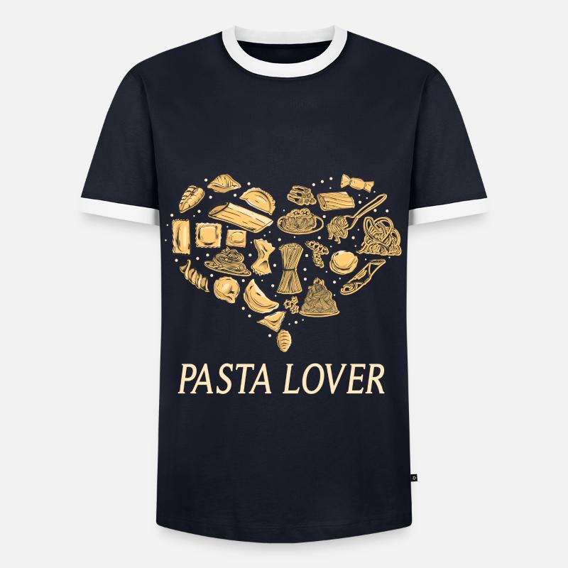 Pasta lovers - Men's Ringer Shirt - navy/white 