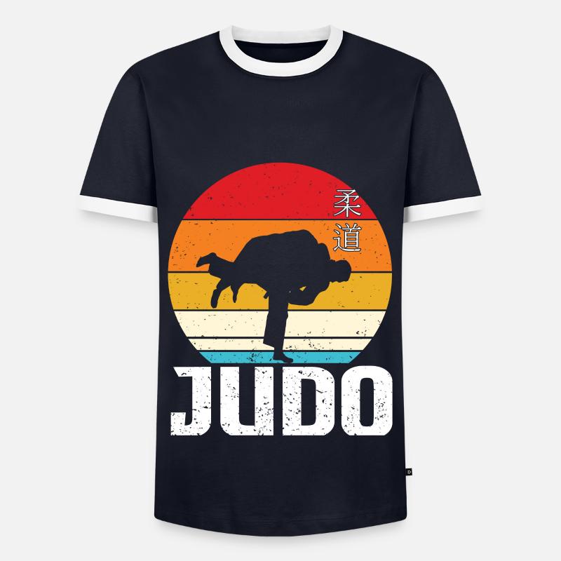 Judo Geschenkidee - Männer Kontrast-T-Shirt - Navy/Weiß 