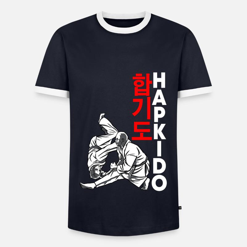 Hapkido - Men's Ringer Shirt - navy/white