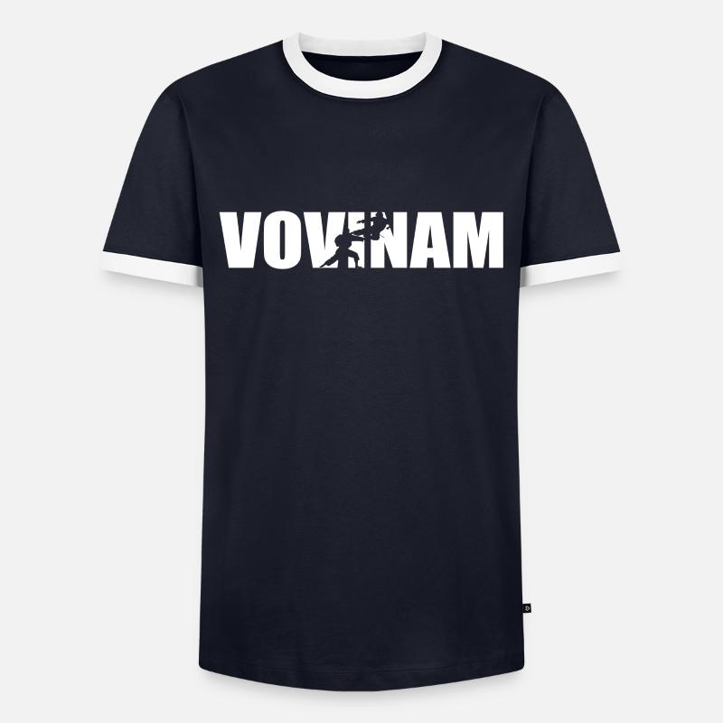 Vovinam - Men's Ringer Shirt - navy/white