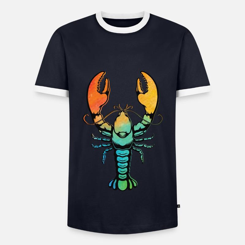Crayfish - Men's Ringer Shirt - navy/white 