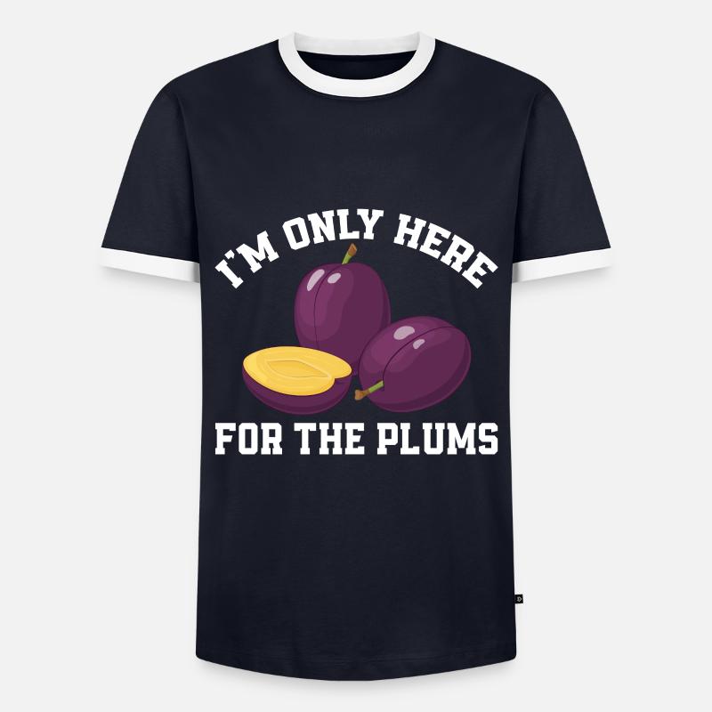 Plums - Men's Ringer Shirt - navy/white