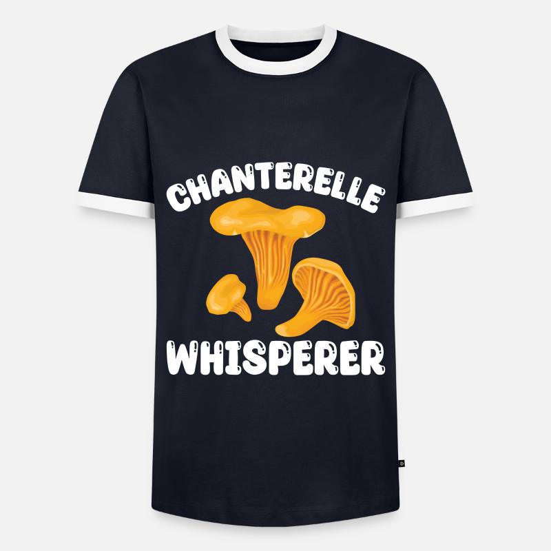 Pfifferling Flüsterer - Männer Kontrast-T-Shirt - Navy/Weiß