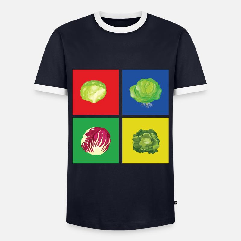 Kohl - Männer Kontrast-T-Shirt - Navy/Weiß 