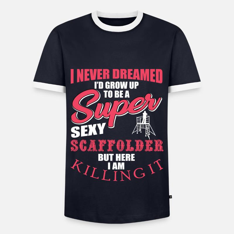 Gerüstbauer - Männer Kontrast-T-Shirt - Navy/Weiß 