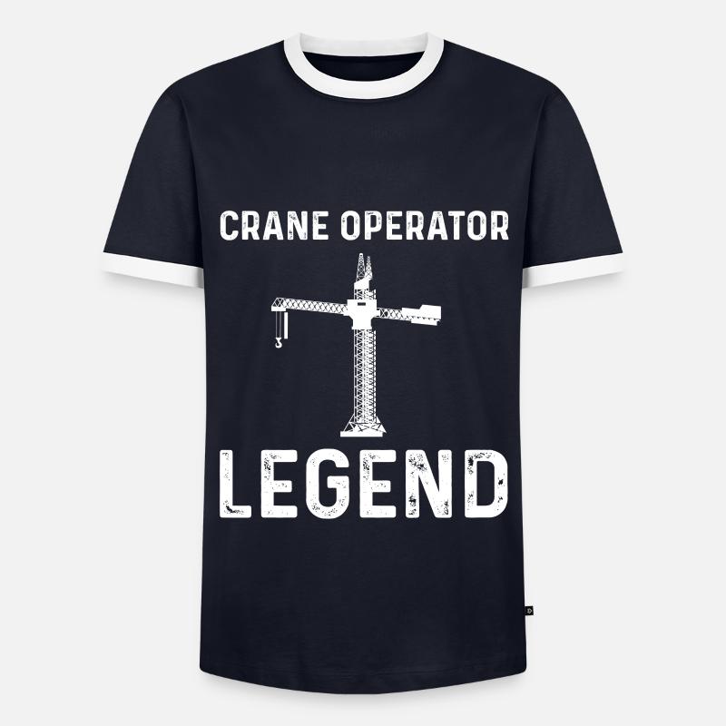 Crane Operator Legend - Men's Ringer Shirt - navy/white 