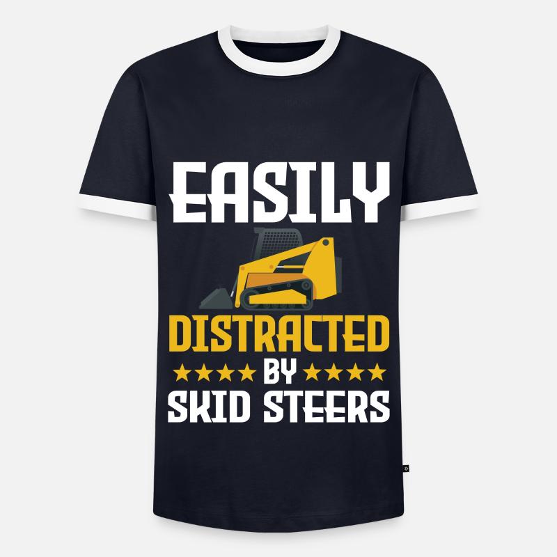 Drôle de chargeuse compacte - T-shirt contrasté Homme - marine/blanc 