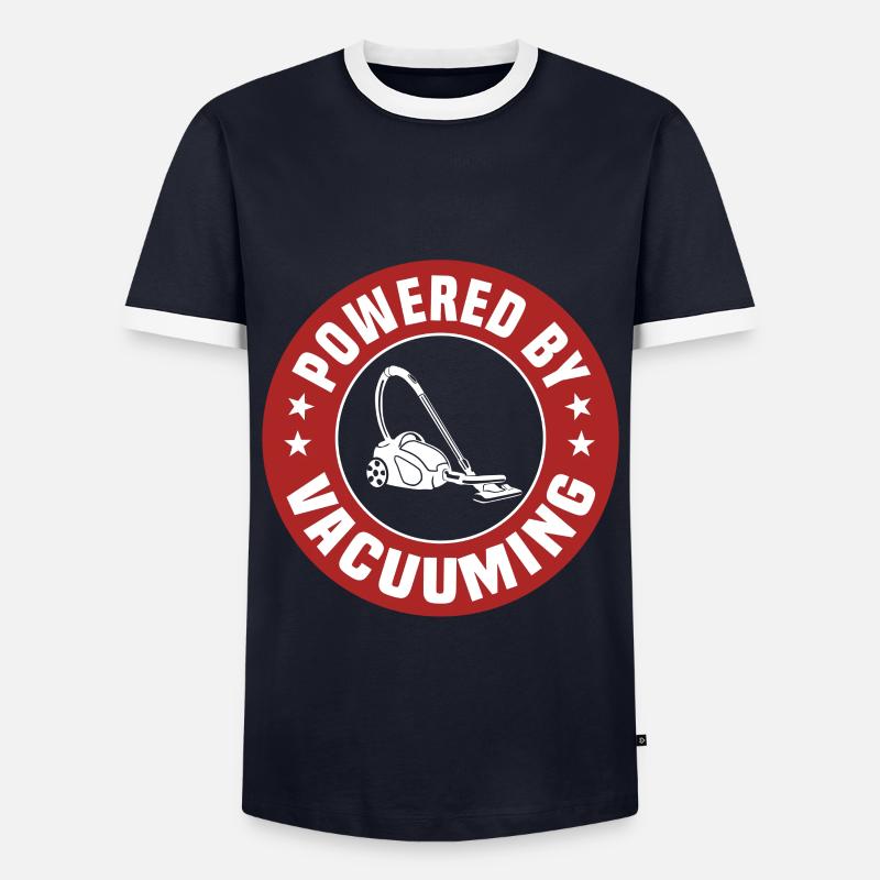 Vacuum - Men's Ringer Shirt - navy/white