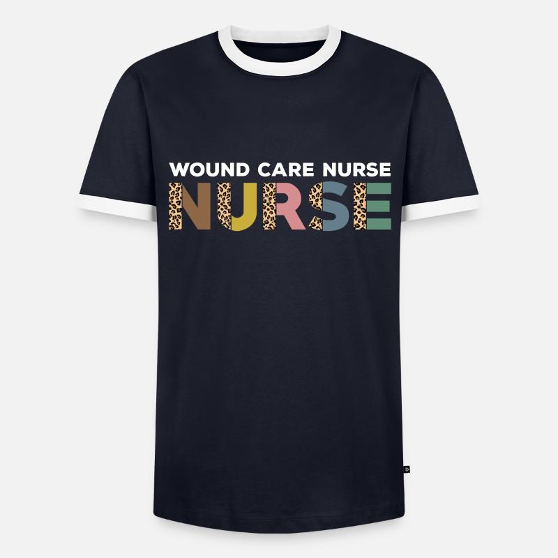 Wound Manager Wound Expert - Men's Ringer Shirt - navy/white 