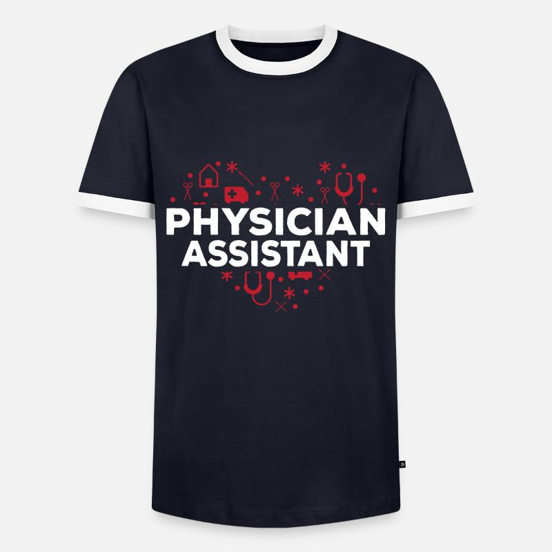 Physician's assistant - Men's Ringer Shirt - navy/white 