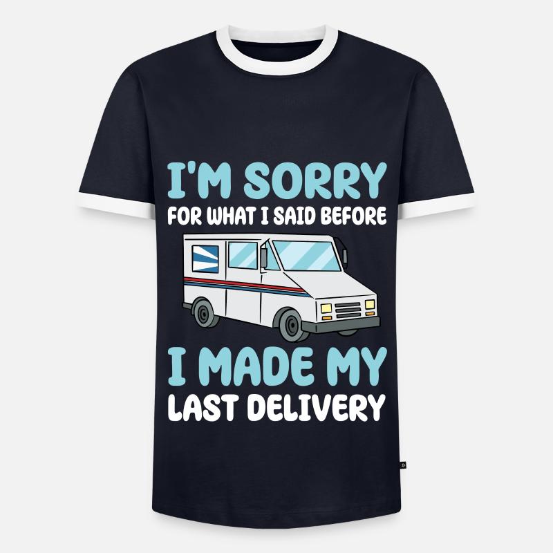 Delivery driver - Men's Ringer Shirt - navy/white 