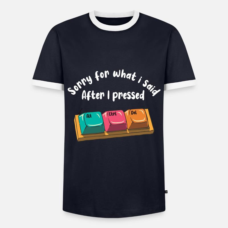 Lustiges Computer Nerd Geschenk - Männer Kontrast-T-Shirt - Navy/Weiß 