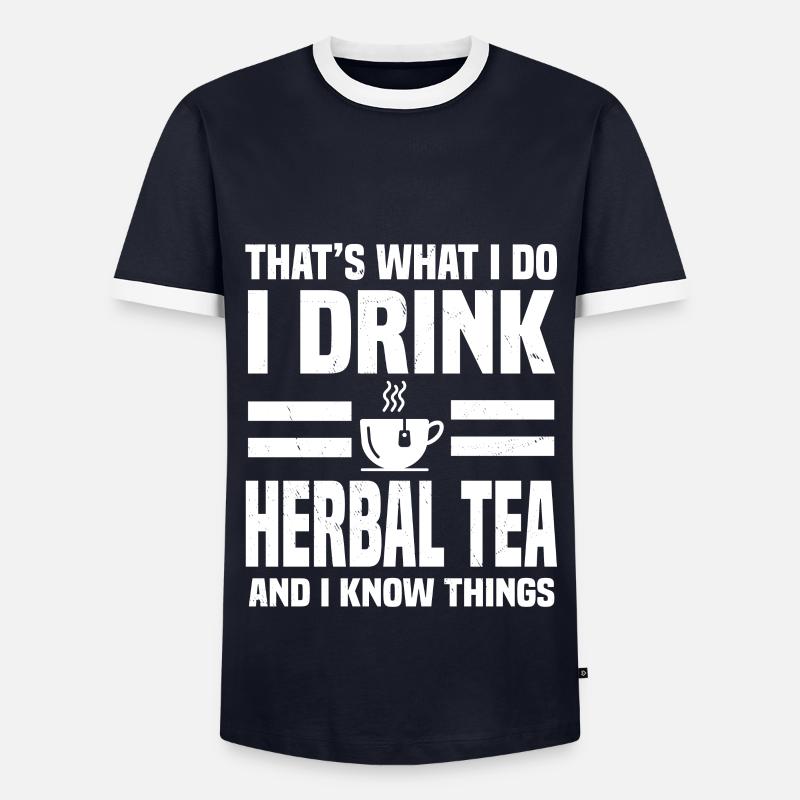 Herb tea - Men's Ringer Shirt - navy/white 