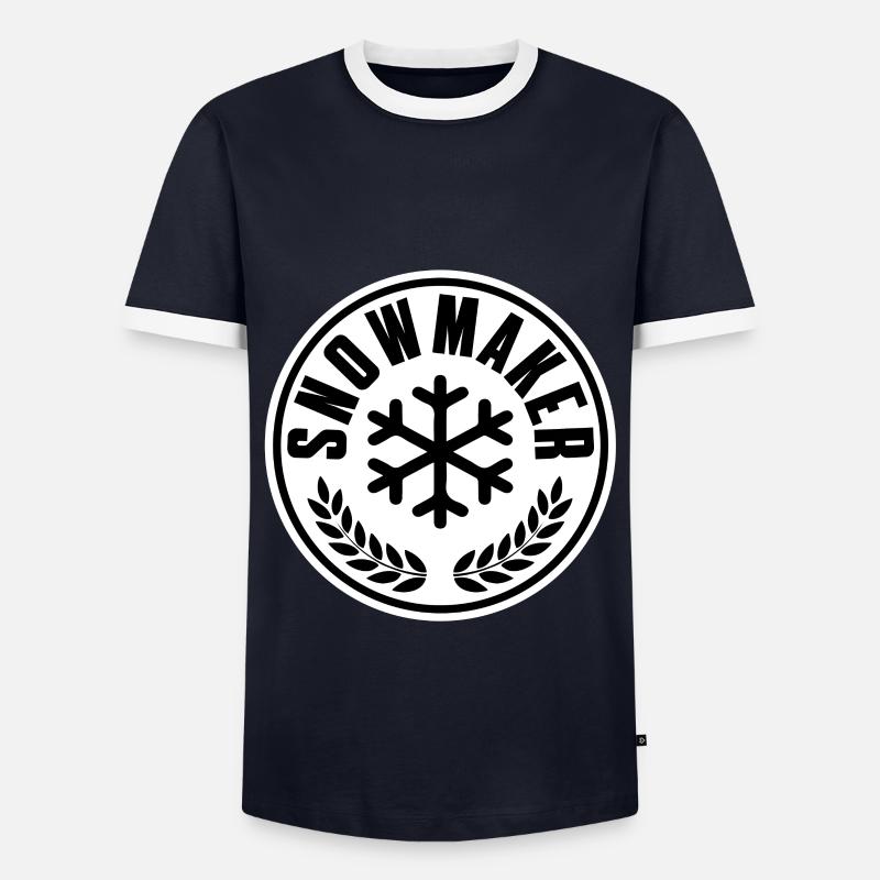 Snowmaker Design - Men's Ringer Shirt - navy/white 