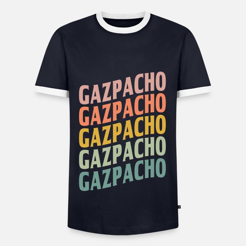 Gazpacho - Männer Kontrast-T-Shirt - Navy/Weiß 