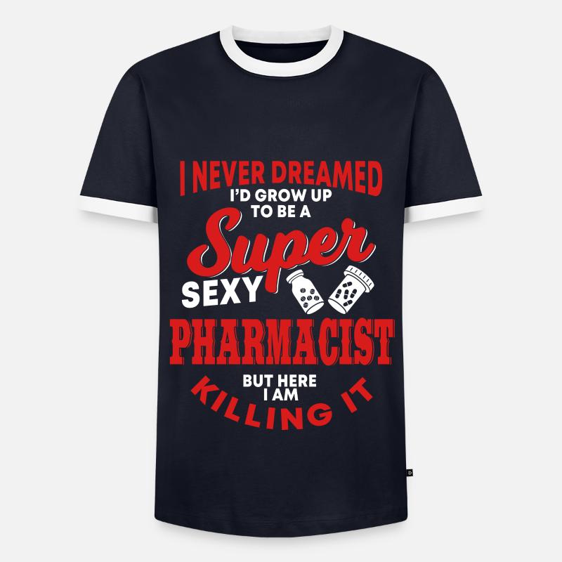 Pharmacist - Men's Ringer Shirt - navy/white