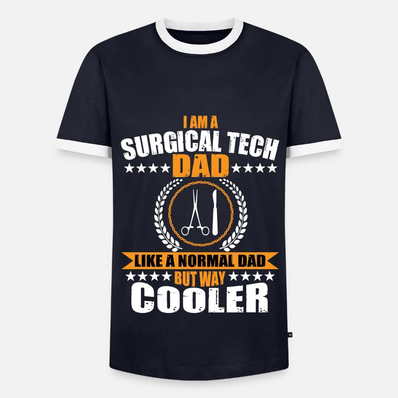 Surgical-Technical Assistant Dad - Men's Ringer Shirt - navy/white
