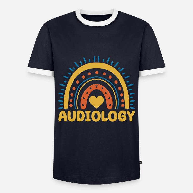 Audiology Gift - Men's Ringer Shirt - navy/white 