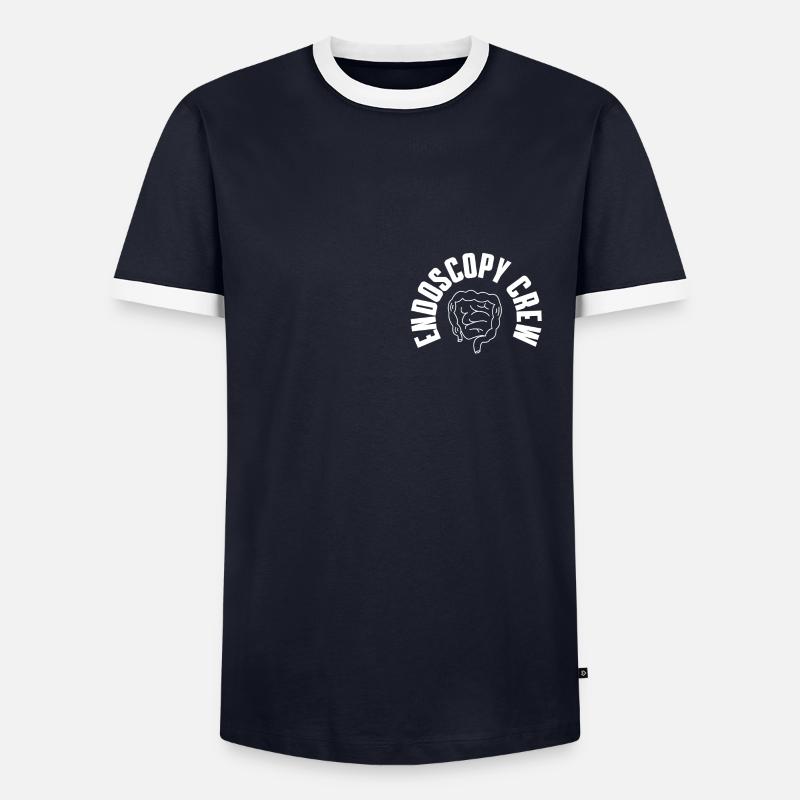 Endoscopy Crew - Men's Ringer Shirt - navy/white 