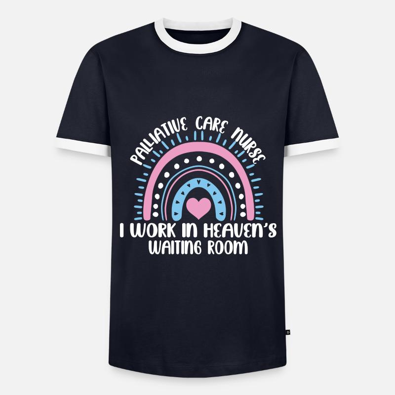 Palliative care - Men's Ringer Shirt - navy/white 