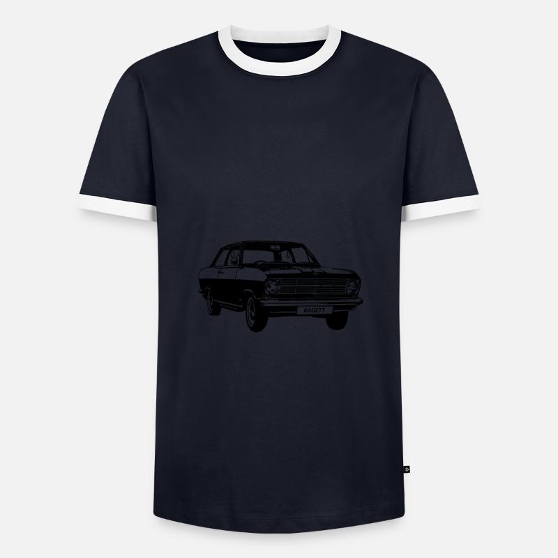Oldtimer Kadett - Männer Kontrast-T-Shirt - Navy/Weiß