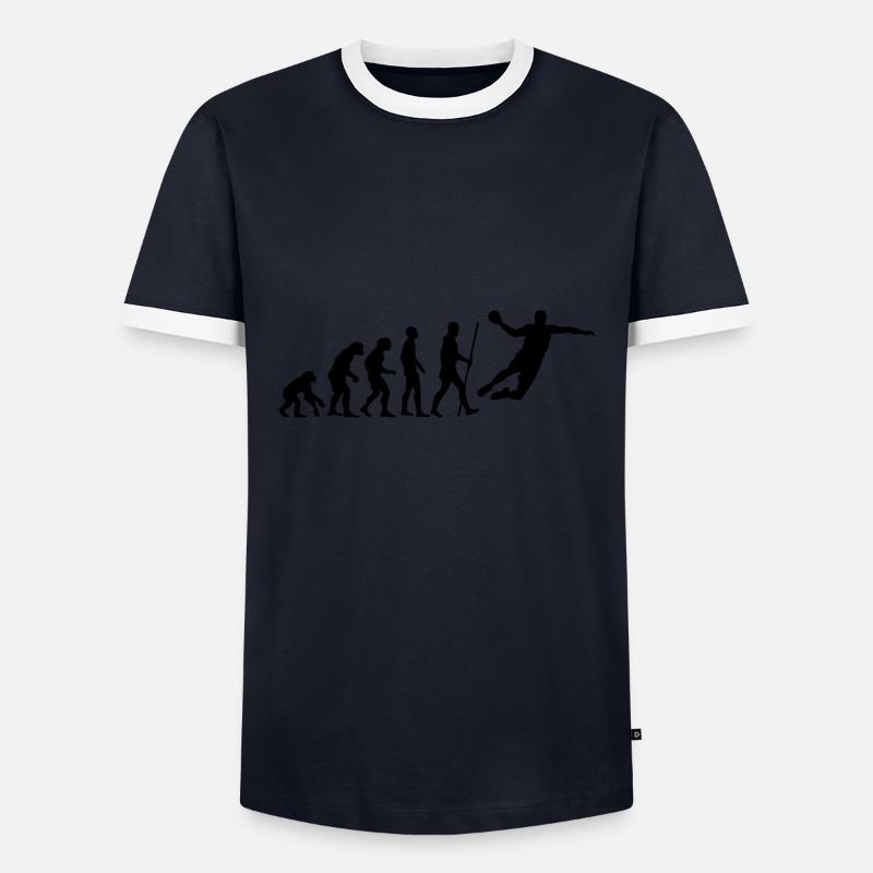Handball Evolution - T-shirt contrasté Homme - marine/blanc 