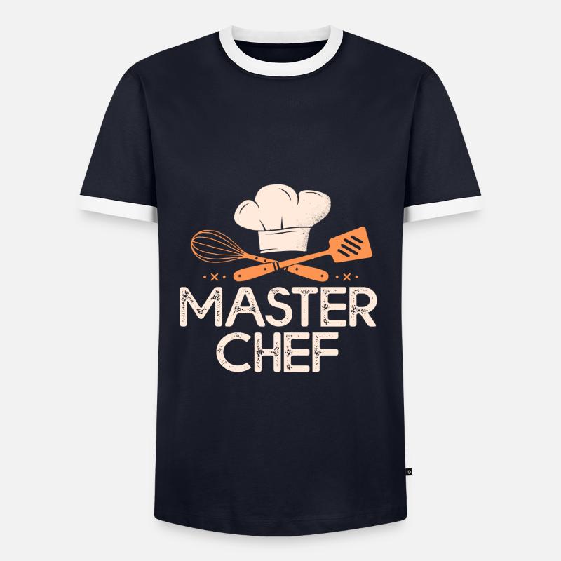 Masterchef Master Chef - Men's Ringer Shirt - navy/white 