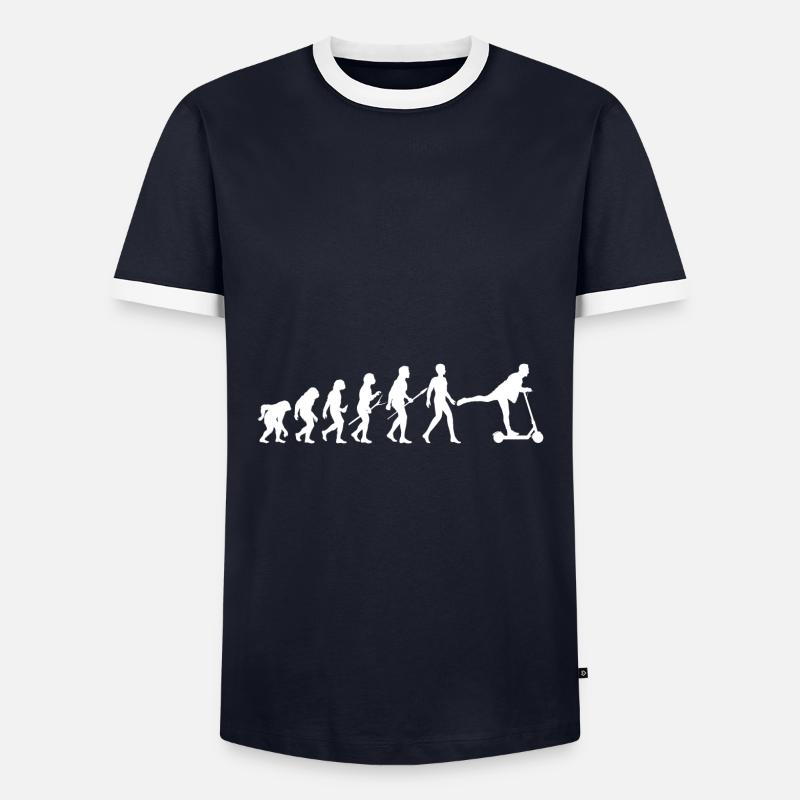Escooter E-Scooter Evolution - T-shirt contrasté Homme - marine/blanc