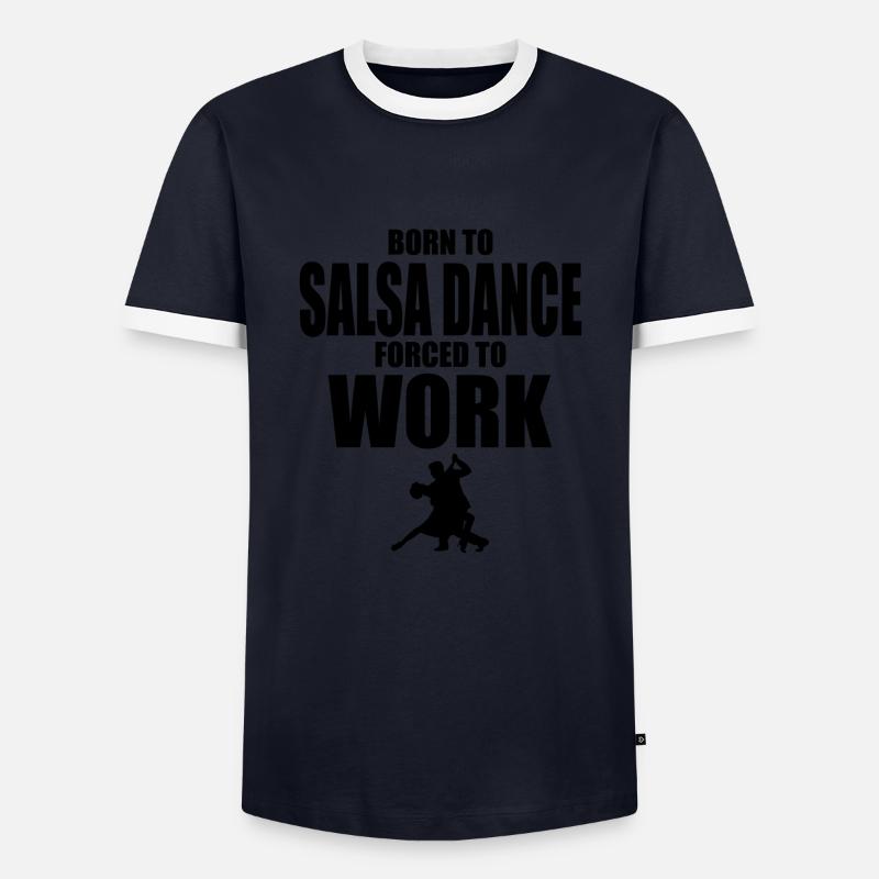 Salsa dancing - Men's Ringer Shirt - navy/white