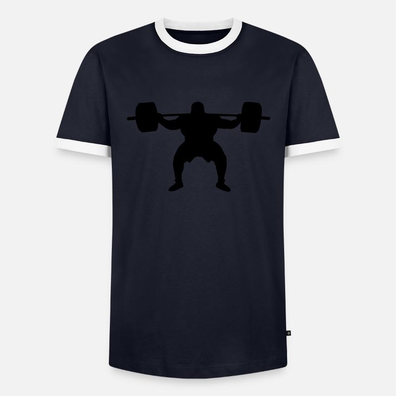 Squat - Men's Ringer Shirt - navy/white 