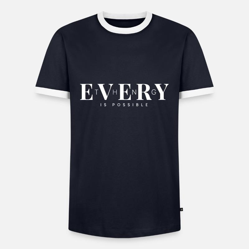 everything is possible - Männer Kontrast-T-Shirt - Navy/Weiß 