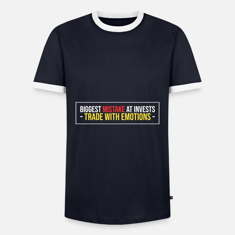 biggest mistake at Invests - Men's Ringer Shirt - navy/white