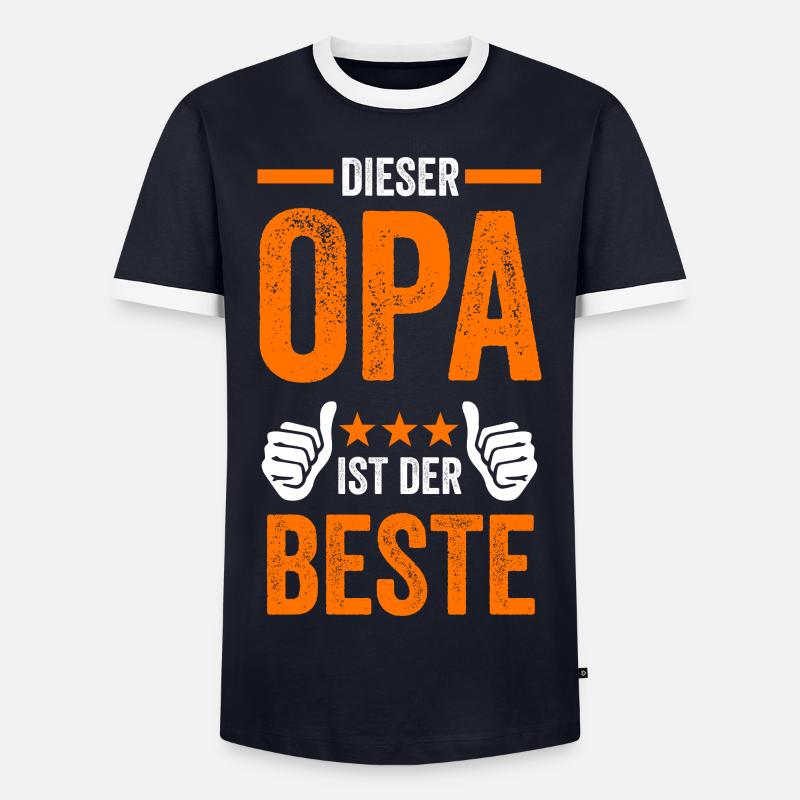Bester Opa - Männer Kontrast-T-Shirt - Navy/Weiß 