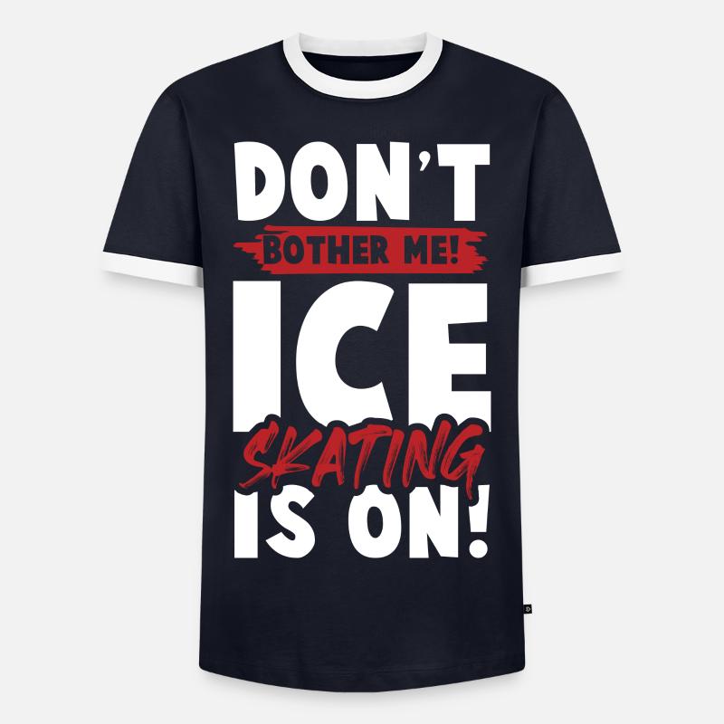 eislauf eisläufer - Männer Kontrast-T-Shirt - Navy/Weiß 