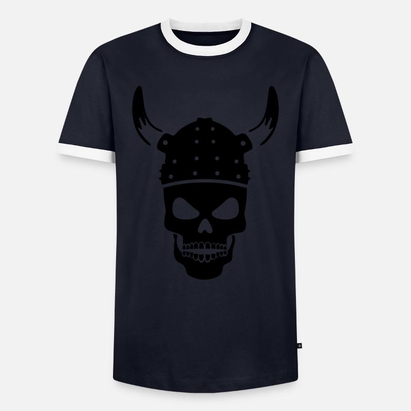 Wikinger vikings - Männer Kontrast-T-Shirt - Navy/Weiß