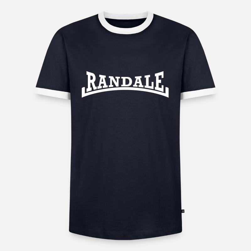 Randale Style - Männer Kontrast-T-Shirt - Navy/Weiß