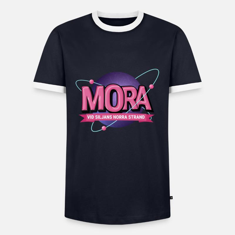 Mora - Männer Kontrast-T-Shirt - Navy/Weiß 