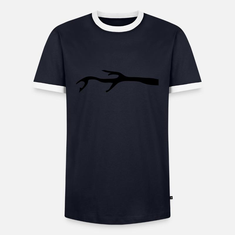 Branch - Men's Ringer Shirt - navy/white