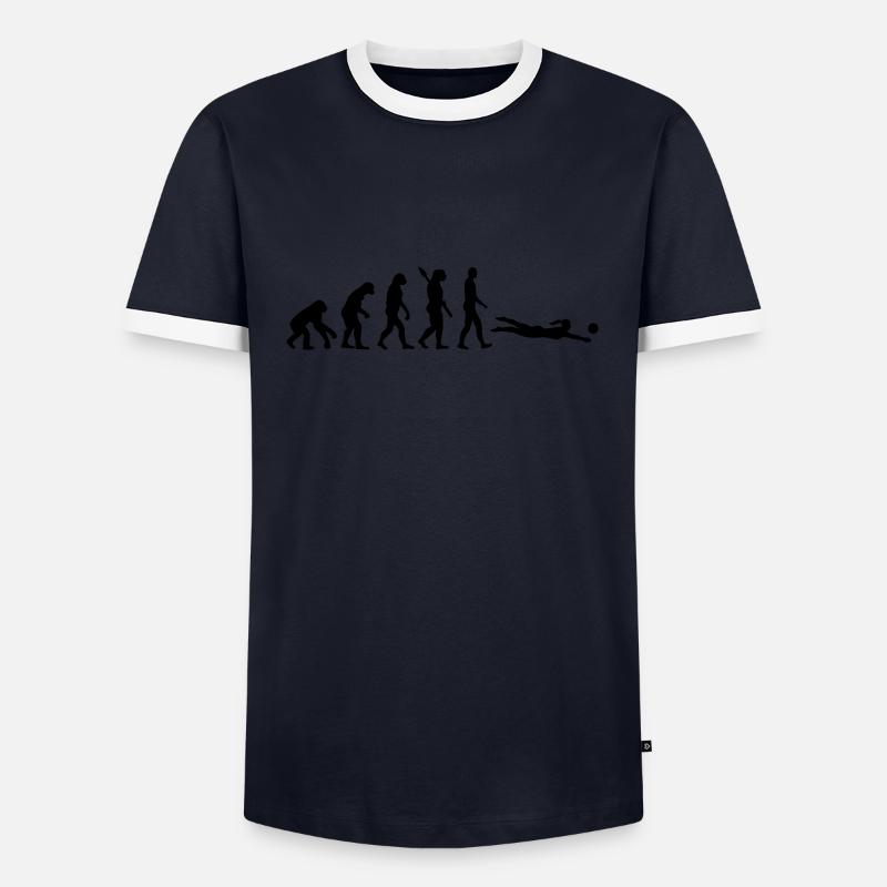Évolution Beach volley - T-shirt contrasté Homme - marine/blanc 
