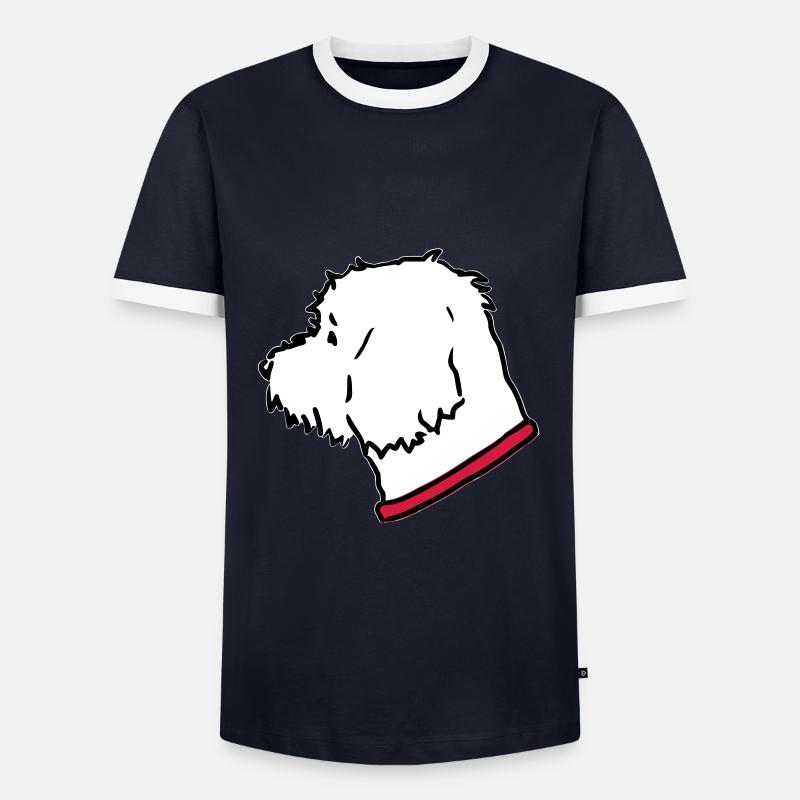 DD4 2 - Männer Kontrast-T-Shirt - Navy/Weiß 