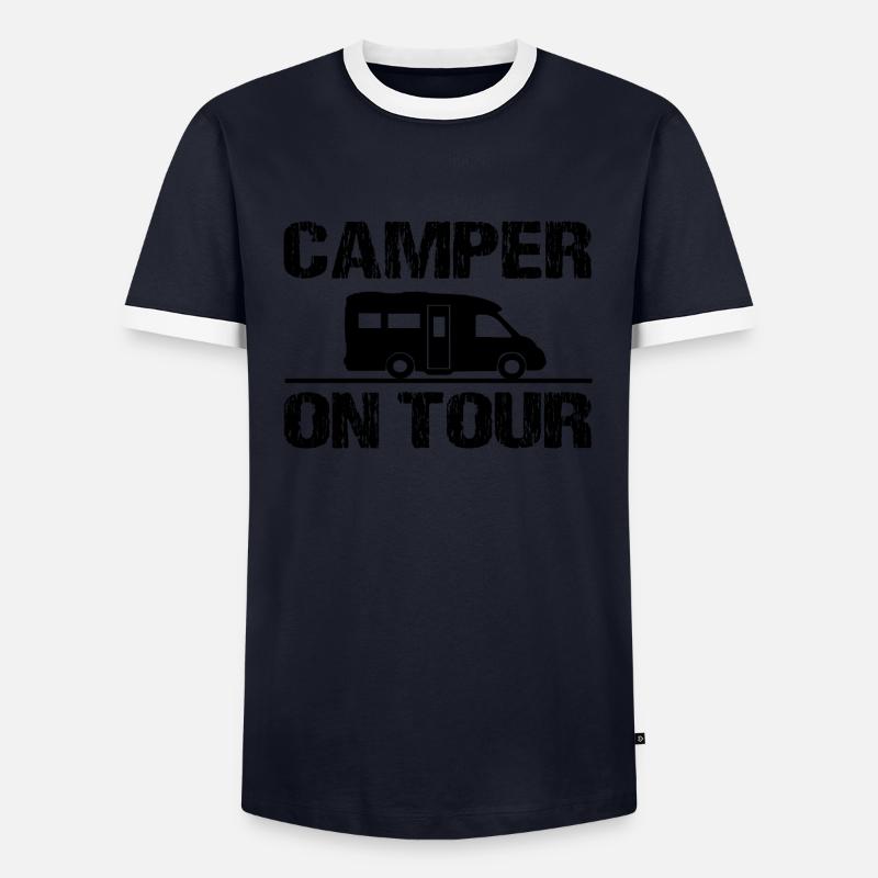Camping - T-shirt contrasté Homme - marine/blanc 
