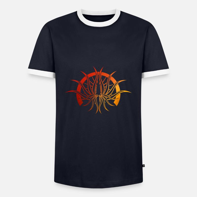 octopus - Men's Ringer Shirt - navy/white 