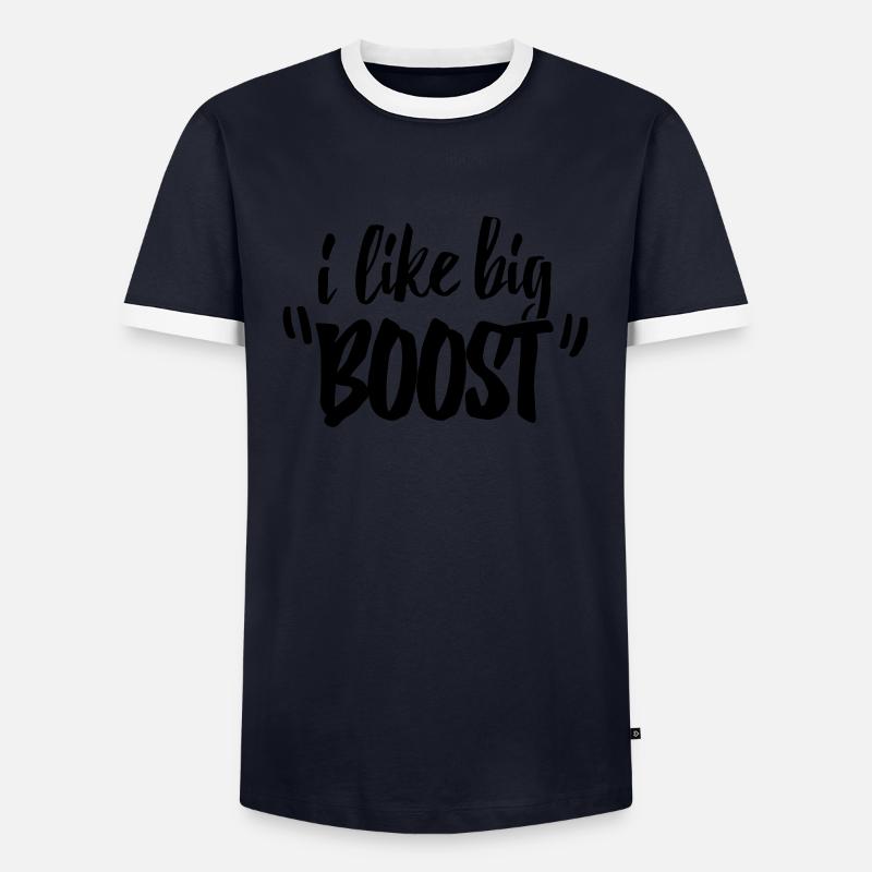 Big Boost - Männer Kontrast-T-Shirt - Navy/Weiß 