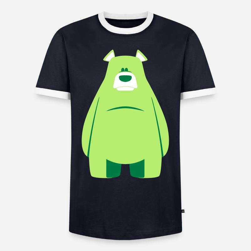 blue bear - Männer Kontrast-T-Shirt - Navy/Weiß