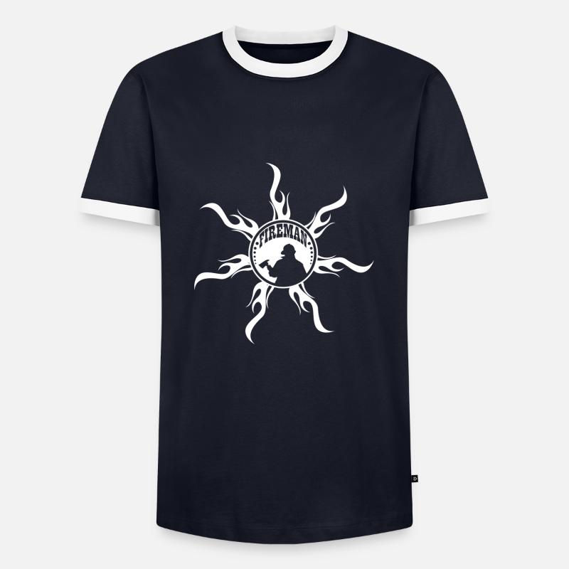 Fire brigade - Men's Ringer Shirt - navy/white 