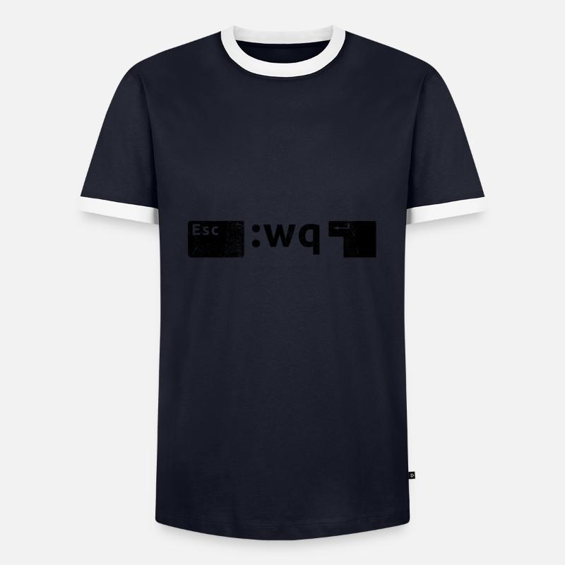 Trapped in Vim - Men's Ringer Shirt - navy/white