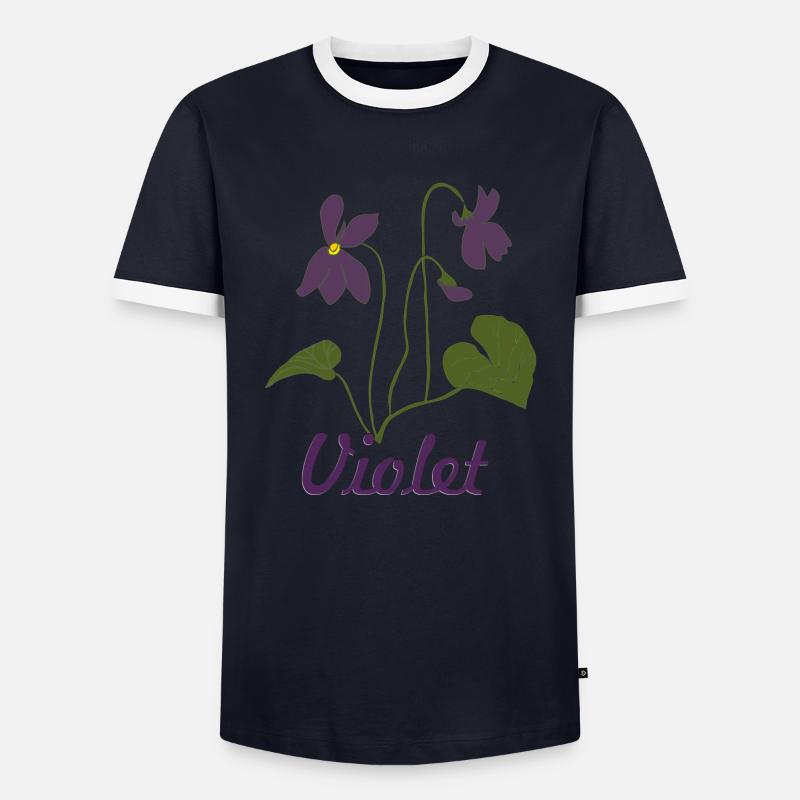Violet Violet - Men's Ringer Shirt - navy/white